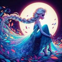 Moonlight Princess Elsa Diamond Painting