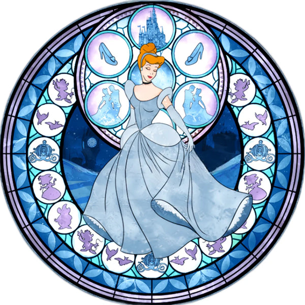 Cinderella Stained Glass Diamond Painting