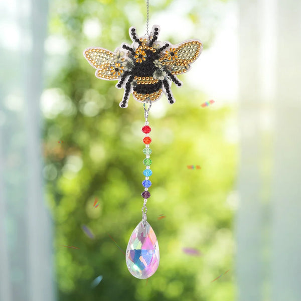 Bee Diamond Painting Suncatcher