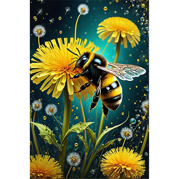 Bee and Flower Diamond Painting