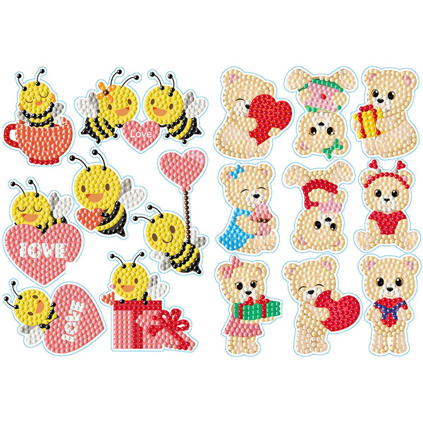 Bees & Bears Diamond Painting Sticker Set