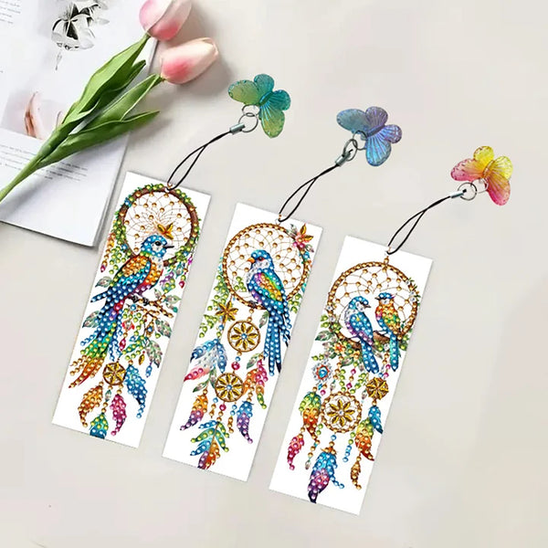 Bird Dreamcatcher Diamond Painting Bookmark Set
