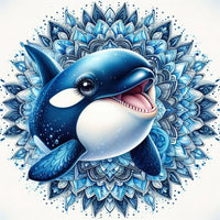 Blue Killer Whale Diamond Painting