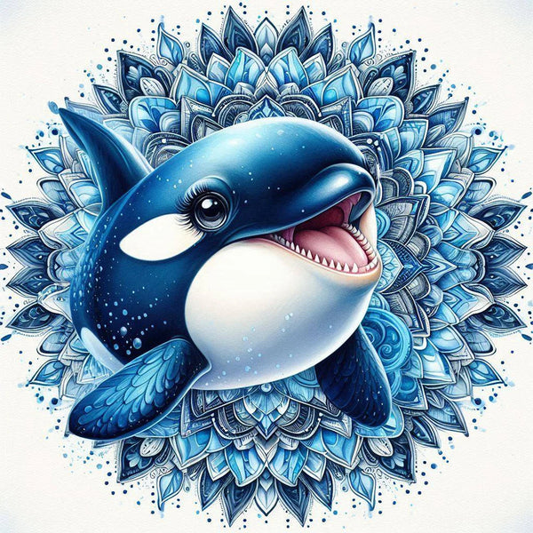 Blue Killer Whale Diamond Painting