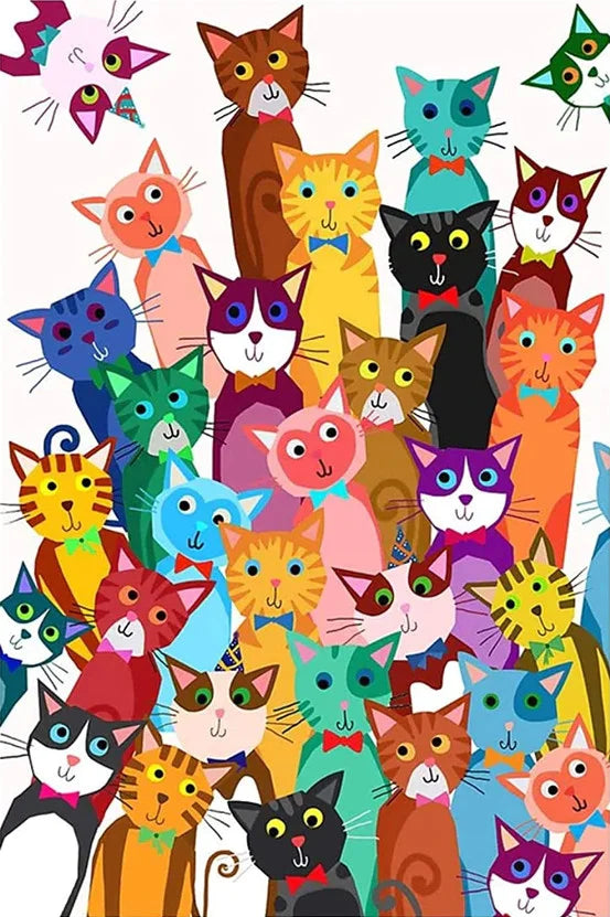 Cartoon Cats Diamond Painting