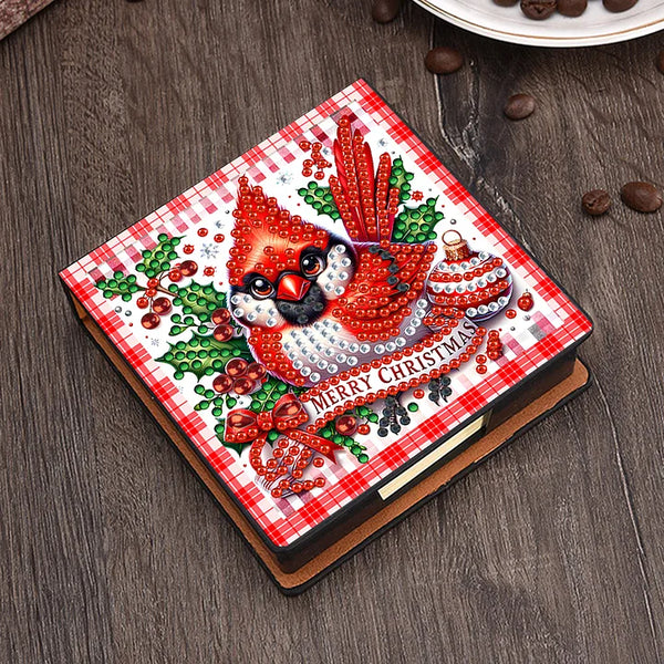 Christmas Cardinal Diamond Painting Notecard Box