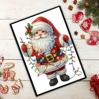 Christmas Lights Santa Diamond Painting Notebook