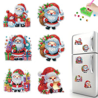 Christmas Santa Diamond Painting Magnet Set