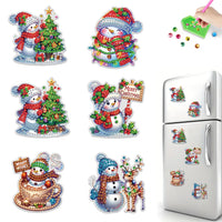 Christmas Snowman Diamond Painting Magnet Set