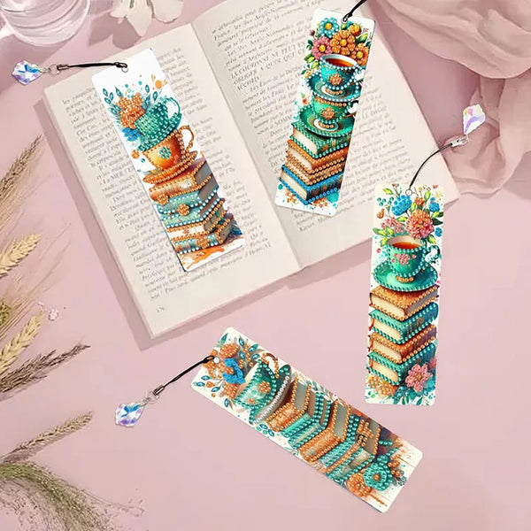 Coffee & Books Diamond Painting Bookmarks