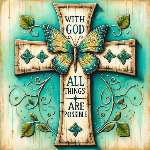 Cross Butterfly Diamond Painting