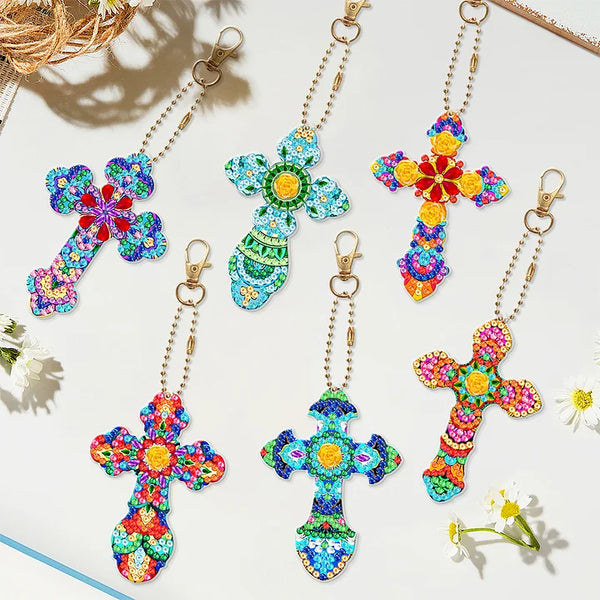 Cross Diamond Painting Keychain Set #1