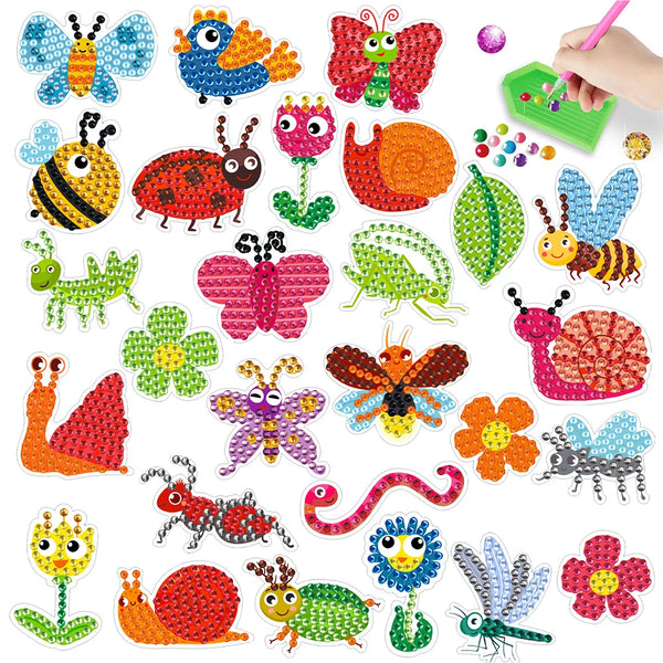 Cute Bugs Diamond Painting Sticker Set #1