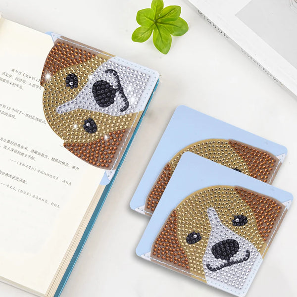 Dog Diamond Painting Corner Bookmark