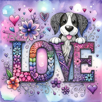 Dog Love Diamond Painting