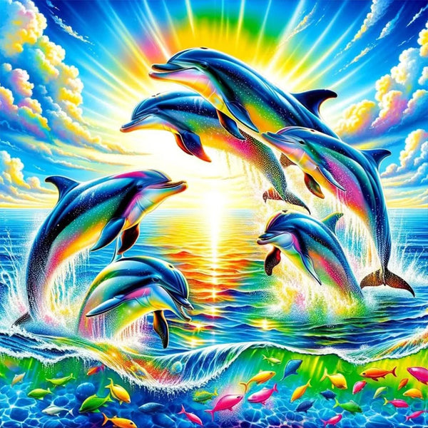 Dolphins Jumping Diamond Painting