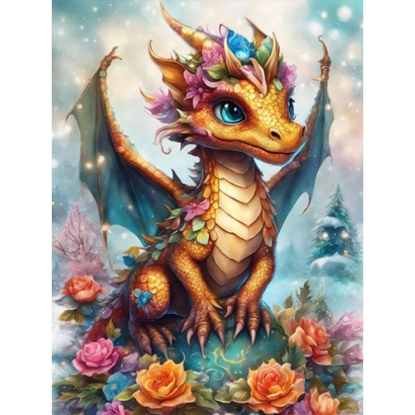 Dragon Flowers Diamond Painting