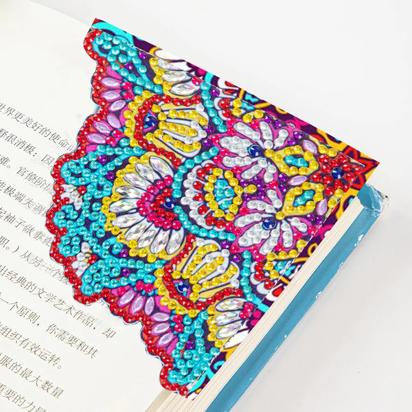 Flower Diamond Painting Corner Bookmark