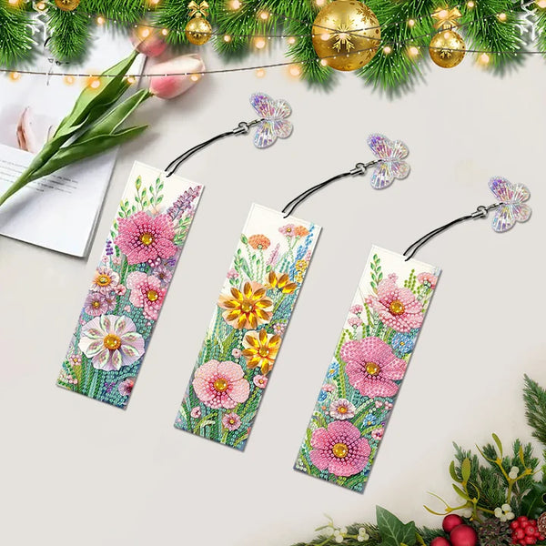 Flower Garden Diamond Painting Bookmark Set