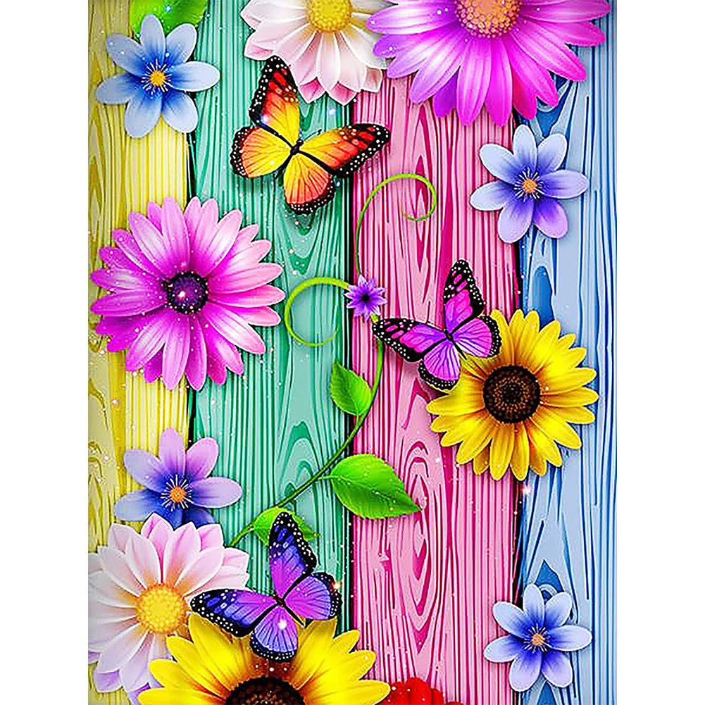 Flowers and Butterflies Diamond Painting