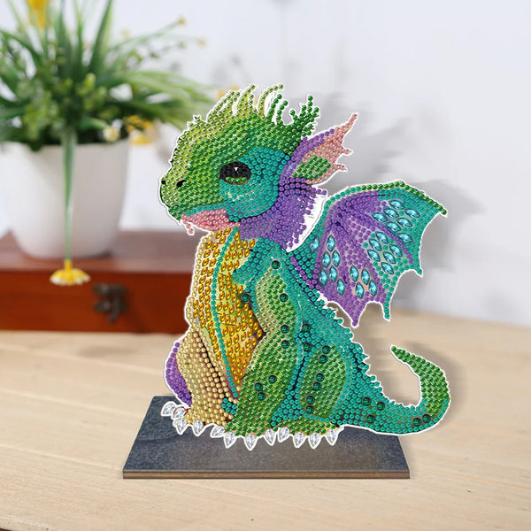 Green Dragon Diamond Painting Table Stand