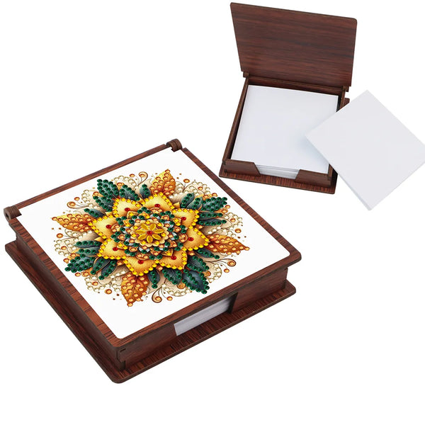 Green & Yellow Flower Diamond Painting Notecard Box