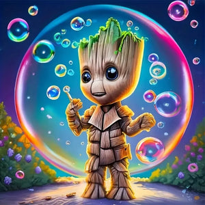 Groot Blowing Bubbles Diamond Painting