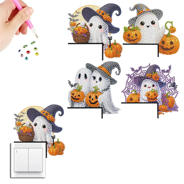 Halloween Ghost Diamond Painting Wall Stickers