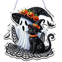 Halloween Ghost Diamond Painting Hanging Sign