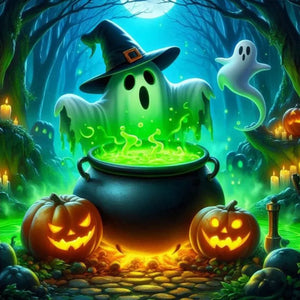 Halloween Green Ghost Diamond Painting