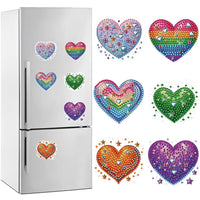 Heart Diamond Painting Magnet Set