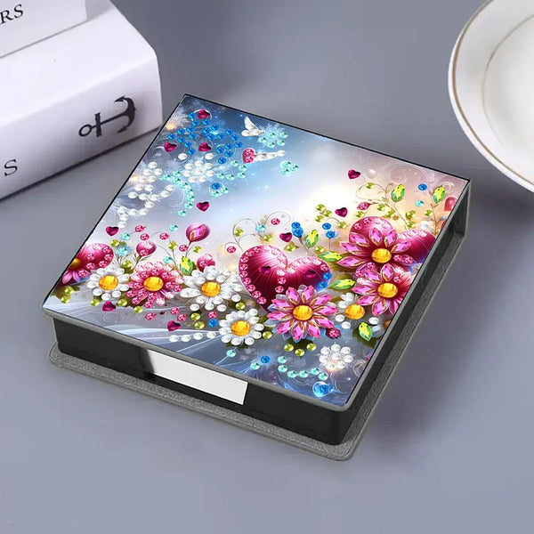 Hearts & Flowers Diamond Painting Notecard Box