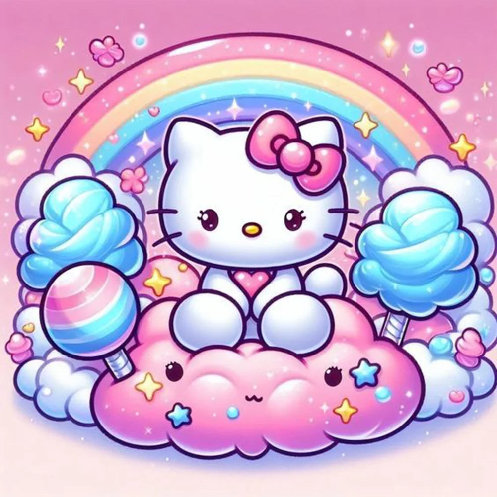 Hello Kitty Candy Clouds Diamond Painting