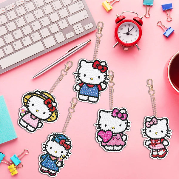 Hello Kitty Diamond Painting Keychains Set #2