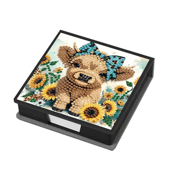 Highland Cow Diamond Painting Notecard Box