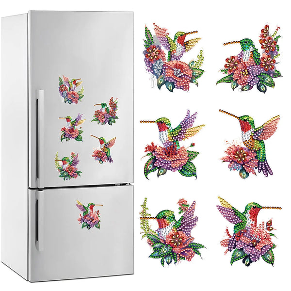 Hummingbird Diamond Painting Magnet Set