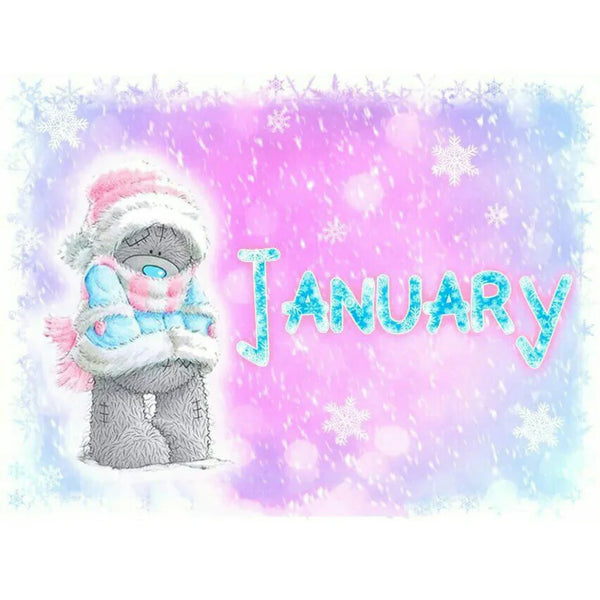 January Tatty Bear Diamond Painting