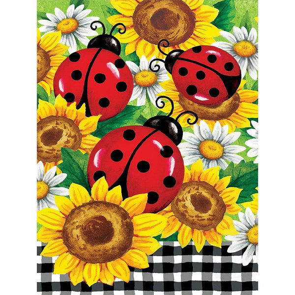 Ladybug Sunflowers Diamond Painting