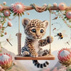 Leopard on Swing Diamond Painting