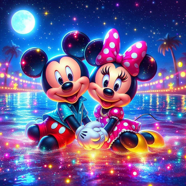 Mickey & Minnie Starry Night Diamond Painting