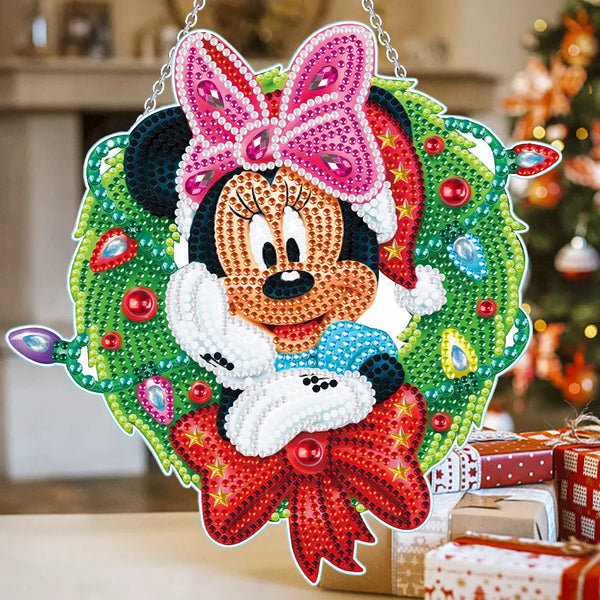 Minnie Diamond Painting Hanging Wreath Sign