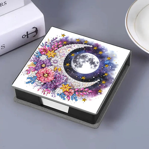 Moon Flower Diamond Painting Notecard Box