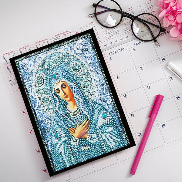 Mother Mary Diamond Painting Notebook