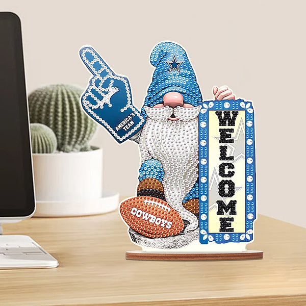NFL Cowboys Welcome Gnome Diamond Painting Table Decor