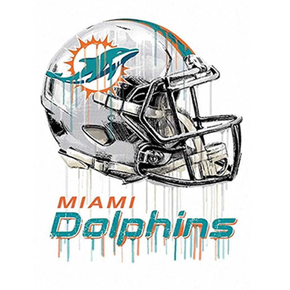 NFL Miami Dolphins Helmet Diamond Painting