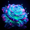 Neon Blue Rose Diamond Painting