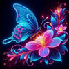 Neon Butterfly Diamond Painting