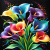 Neon Calla Lily Diamond Painting