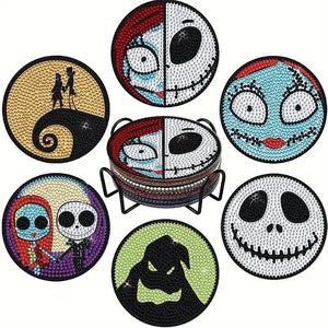 Nightmare Before Christmas Diamond Painting Coaster Set