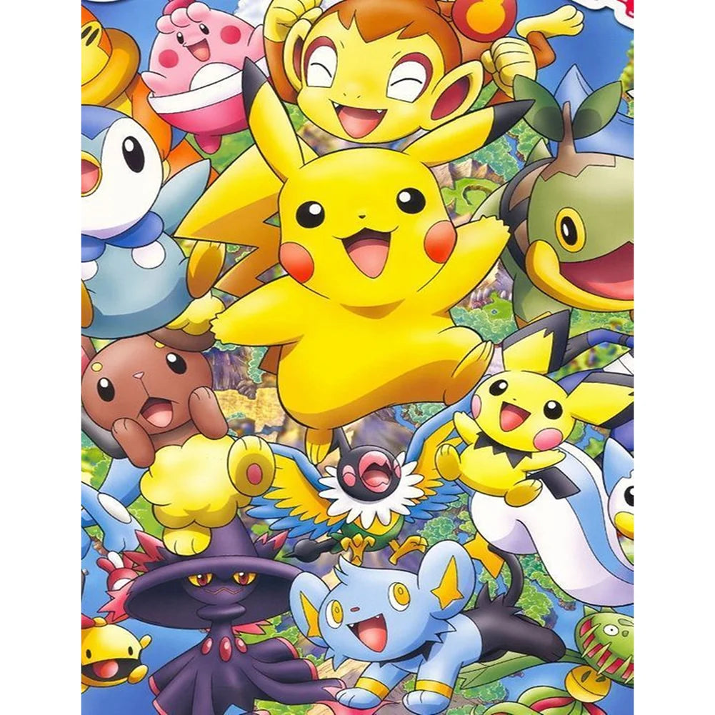 Pichachu Member Pikachu and Friends Diamond Painting – Color-Full Creations
